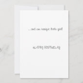 Kleine Mädchen Geburtstagskarte Karte (Rückseite)