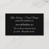 Kleine Mädchen-Hand mit Visitenkarte (Rückseite)