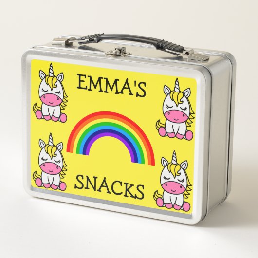 Kleine Mädchen kommen zurück zur Schule Metall Brotdose (Vorderseite)