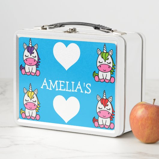 Kleine Mädchen kommen zurück zur Schule Metall Brotdose (Beispiel)