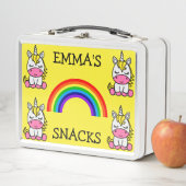 Kleine Mädchen kommen zurück zur Schule Metall Brotdose (Beispiel)