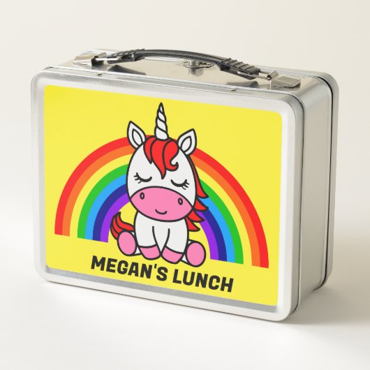 Kleine Mädchen kommen zurück zur Schule Metall Brotdose (Rückseite)