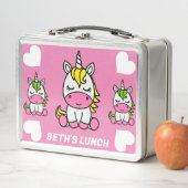 Kleine Mädchen kommen zurück zur Schule Metall Brotdose (Beispiel)