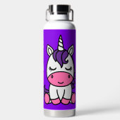 Kleine Mädchen kommen zurück zur Schule Trinkflasche (Rückseite)