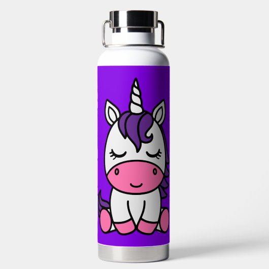 Kleine Mädchen kommen zurück zur Schule Trinkflasche (Rückseite)