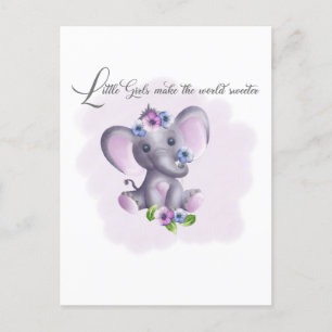 Kleine Mädchen machen die Welt süßer Feiertagspostkarte