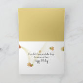 Kleine Mädchen malen eine Blume Karte (Innenseite)