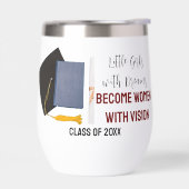 Kleine Mädchen mit Träumen Thermal Wine Tumbler (Links)