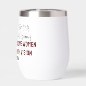 Kleine Mädchen mit Träumen Thermal Wine Tumbler (Rückseite)