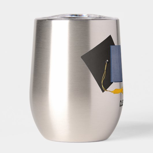 Kleine Mädchen mit Träumen Thermal Wine Tumbler (Vorderseite)