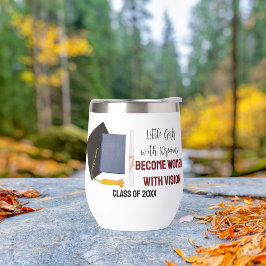 Kleine Mädchen mit Träumen Thermal Wine Tumbler