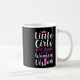 Kleine Mädchen mit Träumen werden Frauen mit Sehve Kaffeetasse