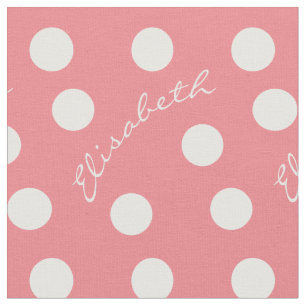 Kleine Mädchen-Name-und Farbpolka-Punkt Stoff
