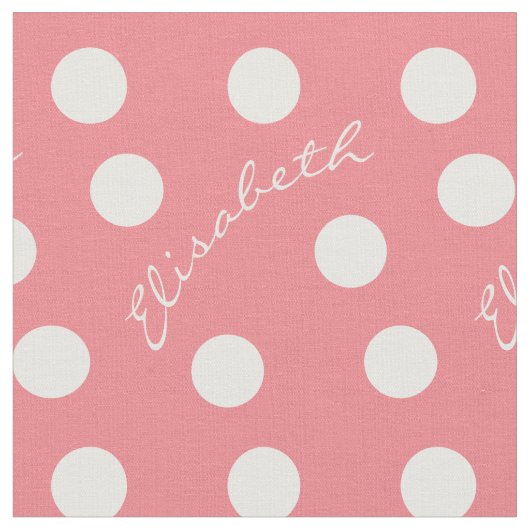 Kleine Mädchen-Name-und Farbpolka-Punkt Stoff (Nahaufnahme)