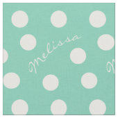 Kleine Mädchen-Name-und Farbpolka-Punkt Stoff (Nahaufnahme)