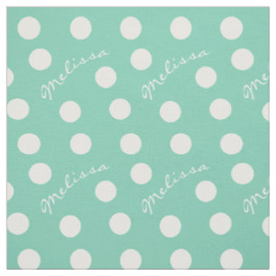 Kleine Mädchen-Name-und Farbpolka-Punkt Stoff