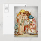 Kleine Mädchen öffnen Strümpfe Postkarte (Vorne/Hinten)