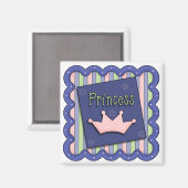 Kleine Mädchen-Prinzessin Magnet (Vorderseite/Rückseite)