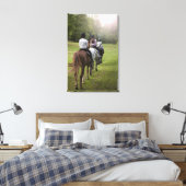 Kleine Mädchen reiten Pferde Leinwanddruck (Insitu (Schlafzimmer))