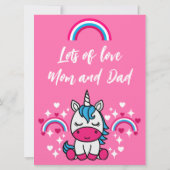 Kleine Mädchen Rosa Einhorn wird gut (Rückseite)