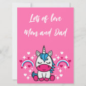 Kleine Mädchen Rosa Rainbow Unicorn (Rückseite)