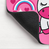 Kleine Mädchen Rosa Rainbow Unicorn Mousepad (Ecke)