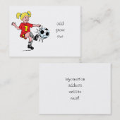 Kleine Mädchen spielen Fußball Visitenkarte (Vorne/Hinten)