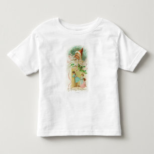 Kleine Mädchen spionieren durch die Zimmertür Kleinkind T-shirt