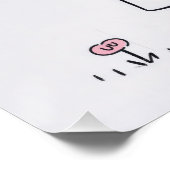 Kleine Mädchen und weiße Blüte mit Zitat Poster (Ecke)