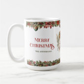 Kleine Mädchen Weihnachten Viktorianische Engel mi Kaffeetasse (Links)