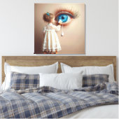 Kleine Mädchen wischen Tränen weg Leinwanddruck (Insitu (Schlafzimmer))