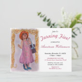 KLEINE MÄDCHENABWICKLUNG 5 ALLE PARTY EINLADUNG (Stehend Vorderseite)