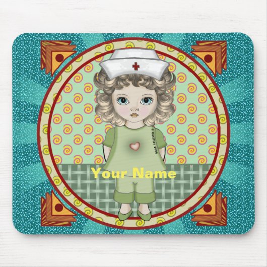 Kleine Mädchenschwester Mousepad (Vorne)