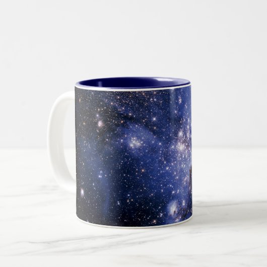 Kleine magellanische Cloud Zweifarbige Tasse (Vorderseite Links)