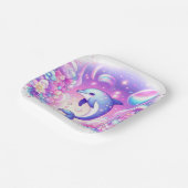 Kleine magische Dolphin-Babydusche Pappteller (Gewinkelt)