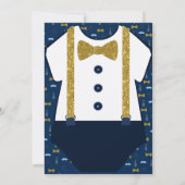 Kleine Mann-Babypartyeinladung Einladung (Rückseite)