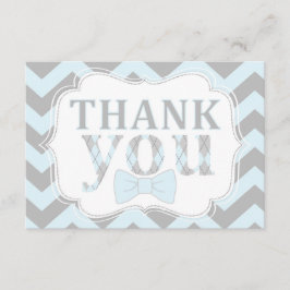 Kleine Mann Bogen-Krawatte Zickzack Druck danken Dankeskarte