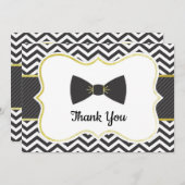 Kleine Mann-Bogen-Krawatten-Baby-Dusche danken Dankeskarte (Vorne/Hinten)