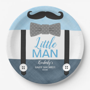 kleine Mann bug Krawatte Babynavine Babydusche Pappteller