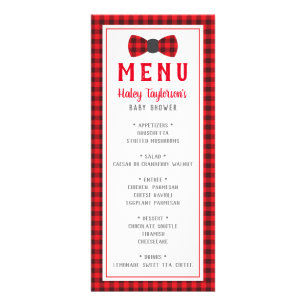 Kleine Mann-Menükarte, Babydusche Werbekarte