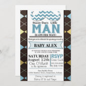 Kleine Mann-Schnurrbart-Dusche laden ein Einladung (Vorne/Hinten)