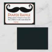 Kleine Mann-Windeln-Raffelkarten Platzkarte (Vorne/Hinten)