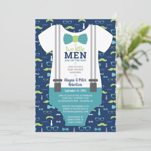 Kleine Männerdusche, Krawatte Einladung (Stehend Vorderseite)