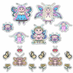 Kleine Märchen Fee Schmetterling Set von Renee Lav Aufkleber