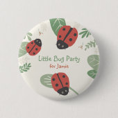 Kleine Marienkäfer-Kinderparty-Gast-Button-Geschen Button (Vorderseite)