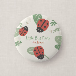 Kleine Marienkäfer-Kinderparty-Gast-Button-Geschen Button