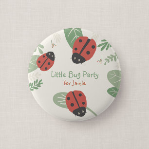 Kleine Marienkäfer-Kinderparty-Gast-Button-Geschen Button