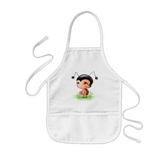 Kleine Marienkäfer-Mädchen-Schürze Kinderschürze (Vorne)
