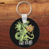 Kleine Marshmellow-Roastdrache Schlüsselanhänger (Vorderseite)