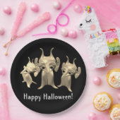 Kleine Marsianer, glückliches Halloween, personali Pappteller (Party)